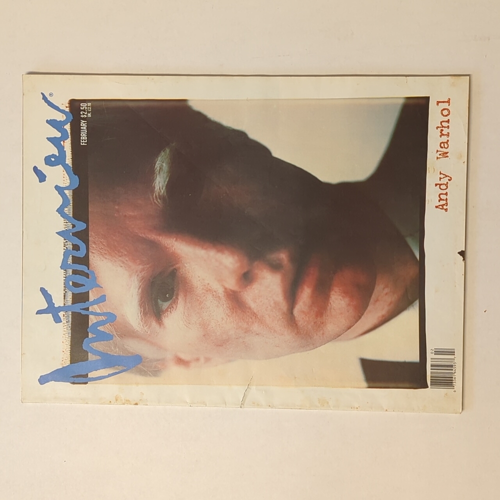 Interview Magazine February 1989 Andy Warhol cover